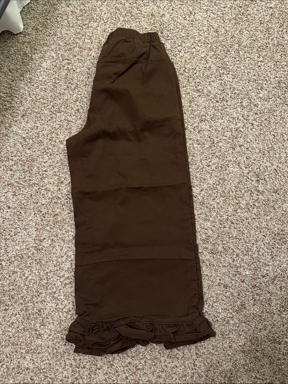 Brown Ruffle Pants